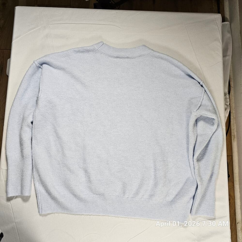Vince Camuto Light Blue Knit Sweater Small Crewneck Soft Casual Basic - Picture 5 of 5